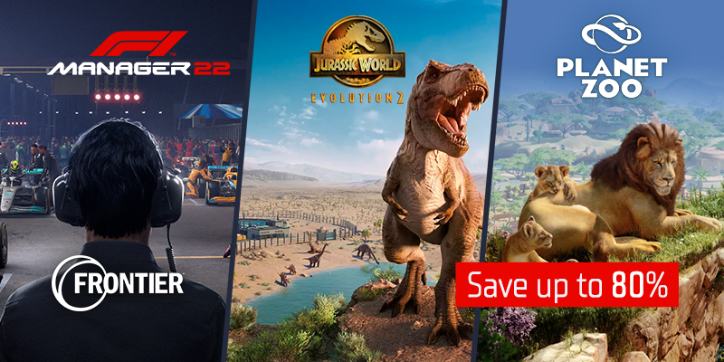 Ofertas da Frontier na Steam tem F1 Manager 22, Jurassic World Evolution 2  e mais